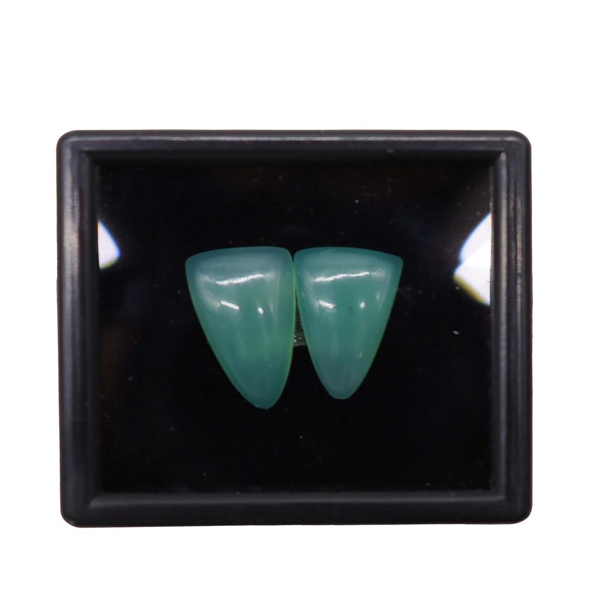 13.50ct Chrysoprase PAIR RDC0161