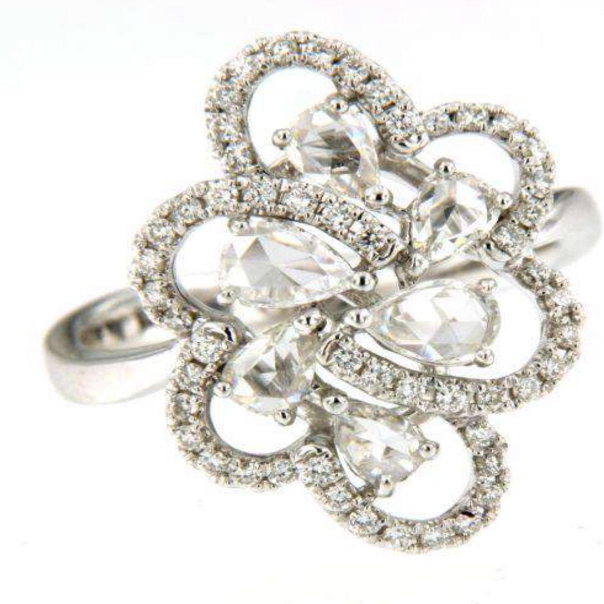 18K WG RING WITH DIAMOND DD 52p 0.32Ct D/RC 6p 0.83Ct WG 5.300G R17006-31142