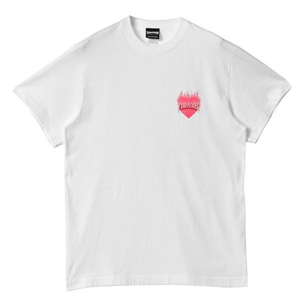 Thrasher Japan Burning Heart Tee White