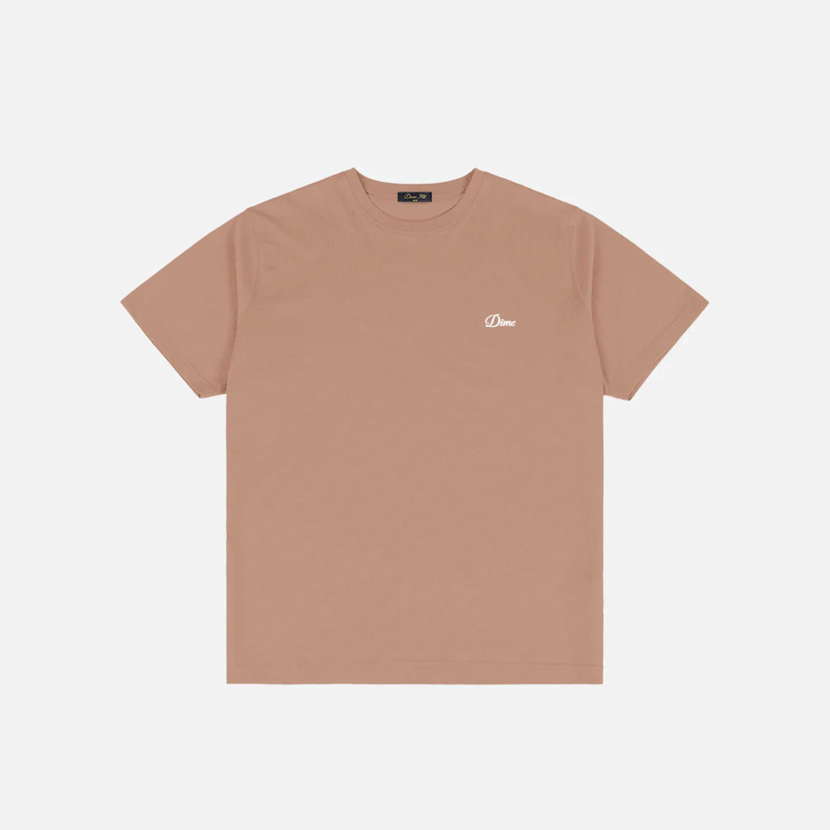 Dime Cursive Small Logo T-Shirt Sepia