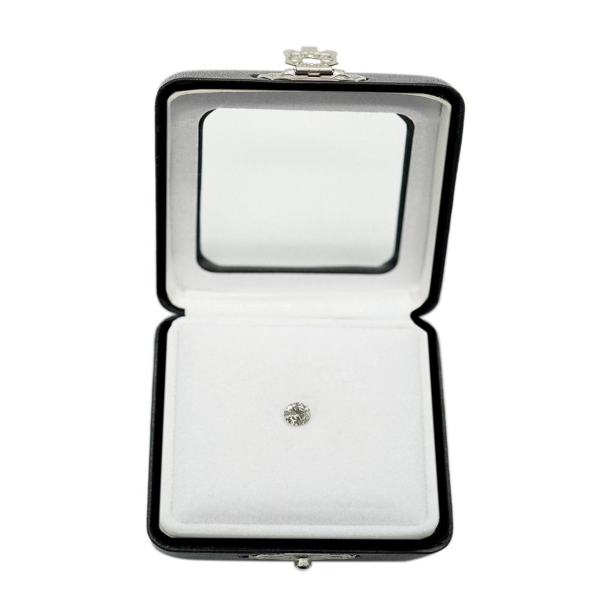 0.51ct fancy green Round shape diamond DXBD0056